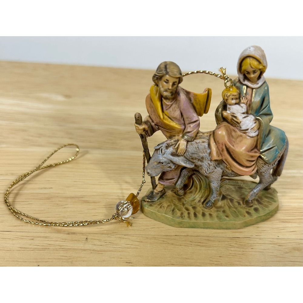 Vintage‎ Fontanini Ornament Flight into Egypt Nativity 1992 Italy 560 NO DOME